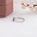 pink gemstone open cuff ring 