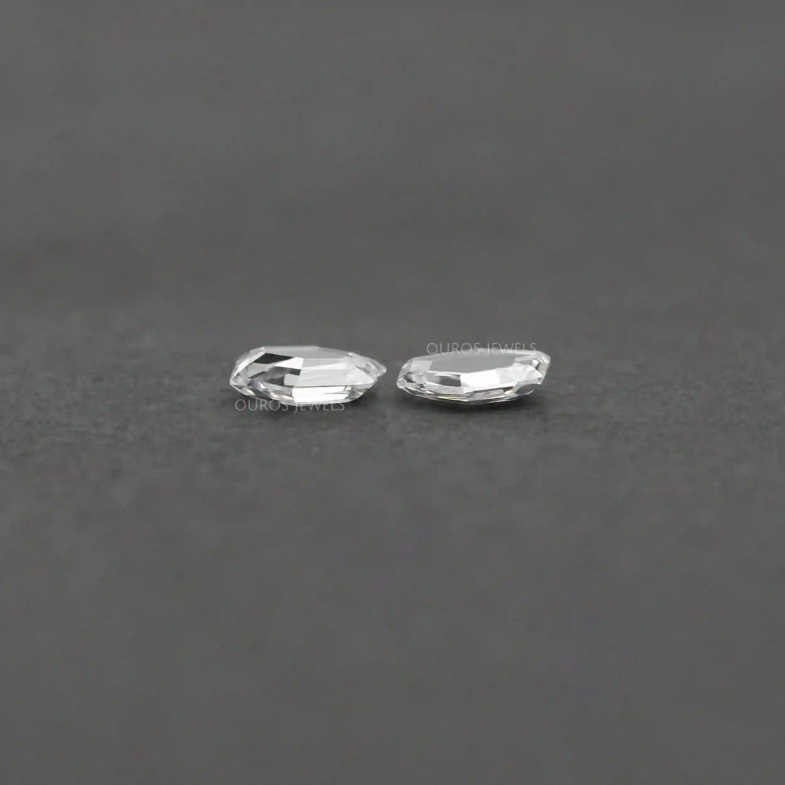 Rose Cut Hexagon Shape Lab Grown Diamond Pair Loose