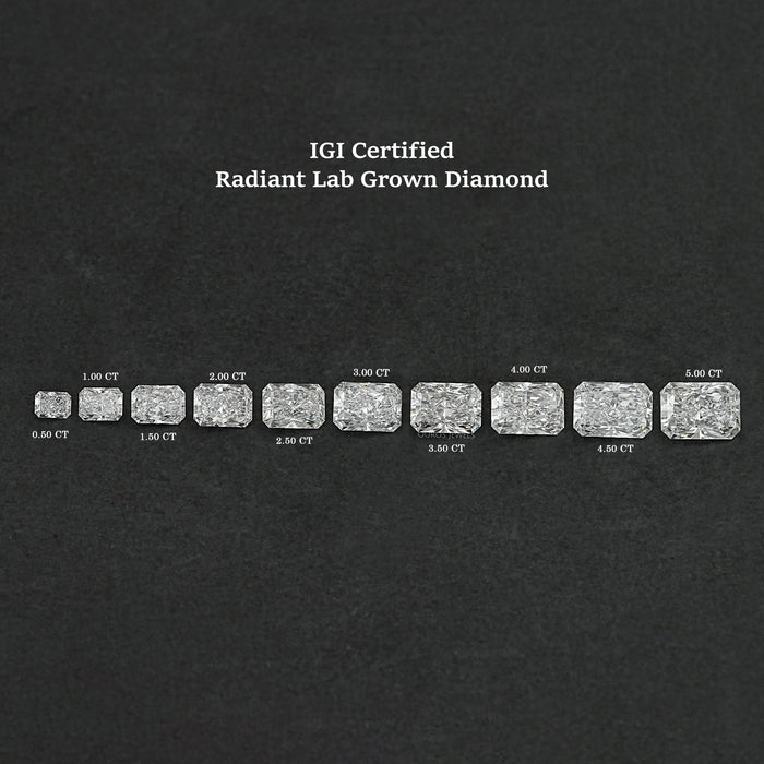Radiant Cut Diamond With IGI Certified 