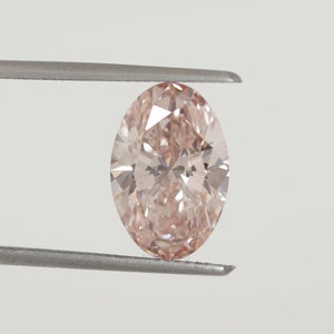 Pink Oval Cut Lab Diamond With Fancy Intense