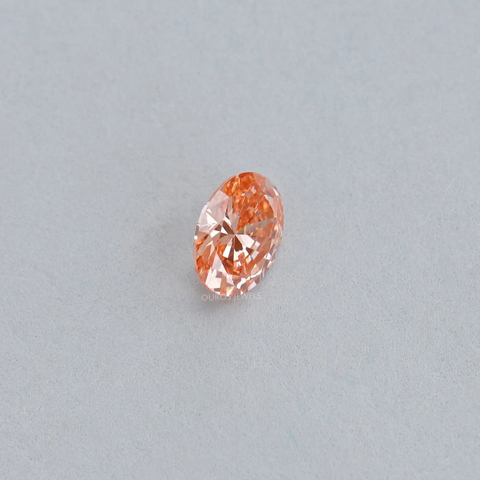 Pink Vivid Oval Cut Lab Grown Diamond With 0.82 Carat 