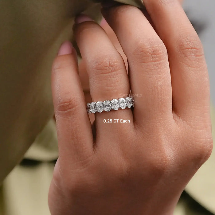 0.25 CT Oval Cut Lab Grown Diamond Eternity Band