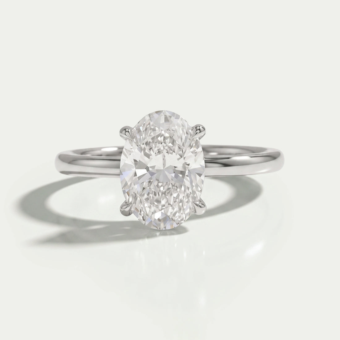 IGI Certified Oval Cut Solitaire Engagement Ring Ring