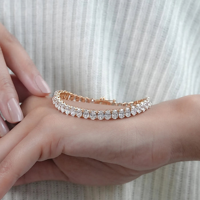 Diamond Tennis Bracelet With Oval Cut