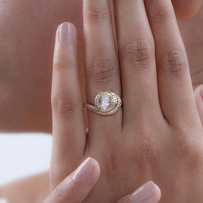 Snake Shaped Lab Diamond Anniversary Ring Rings