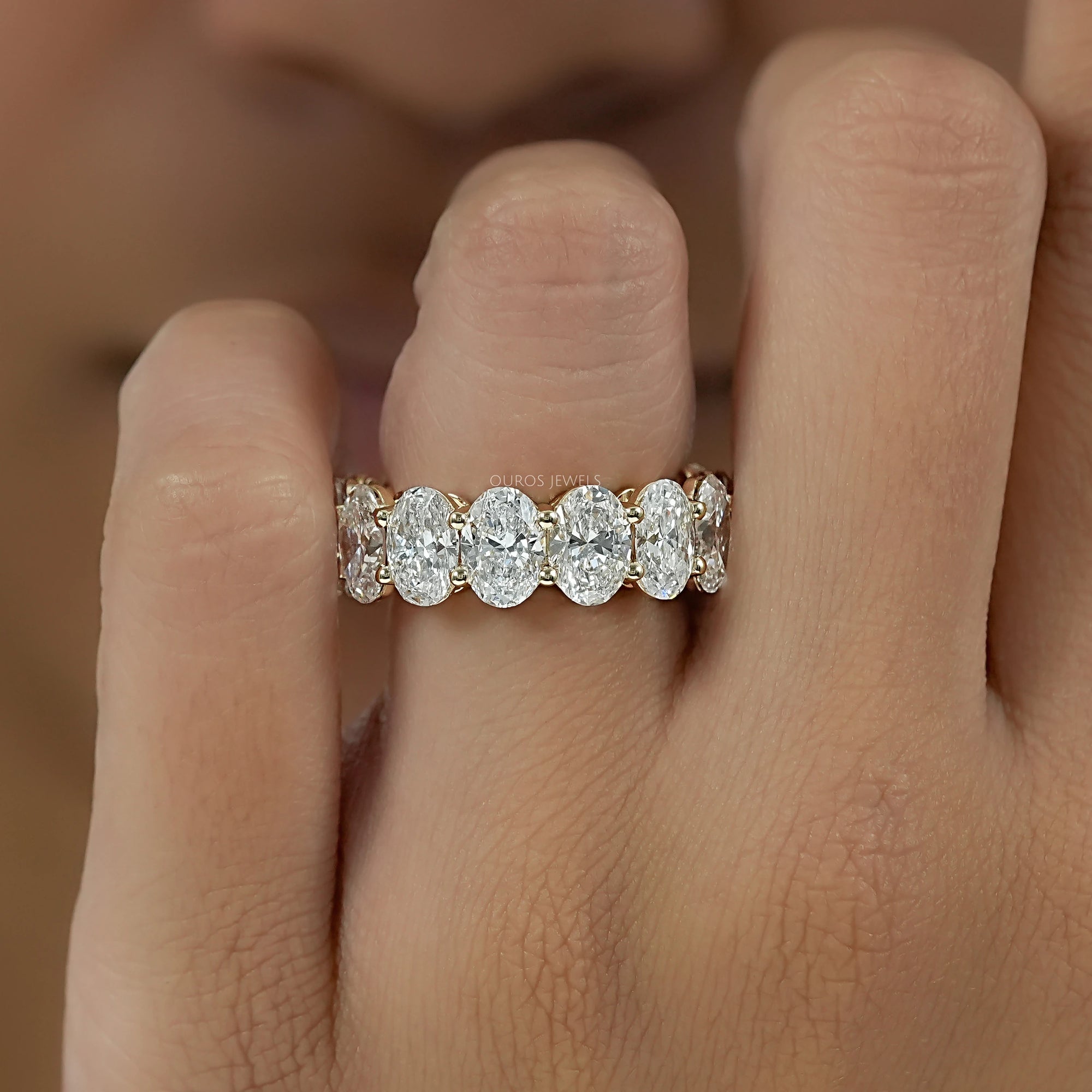 Oval Lab Diamond Eternity Band