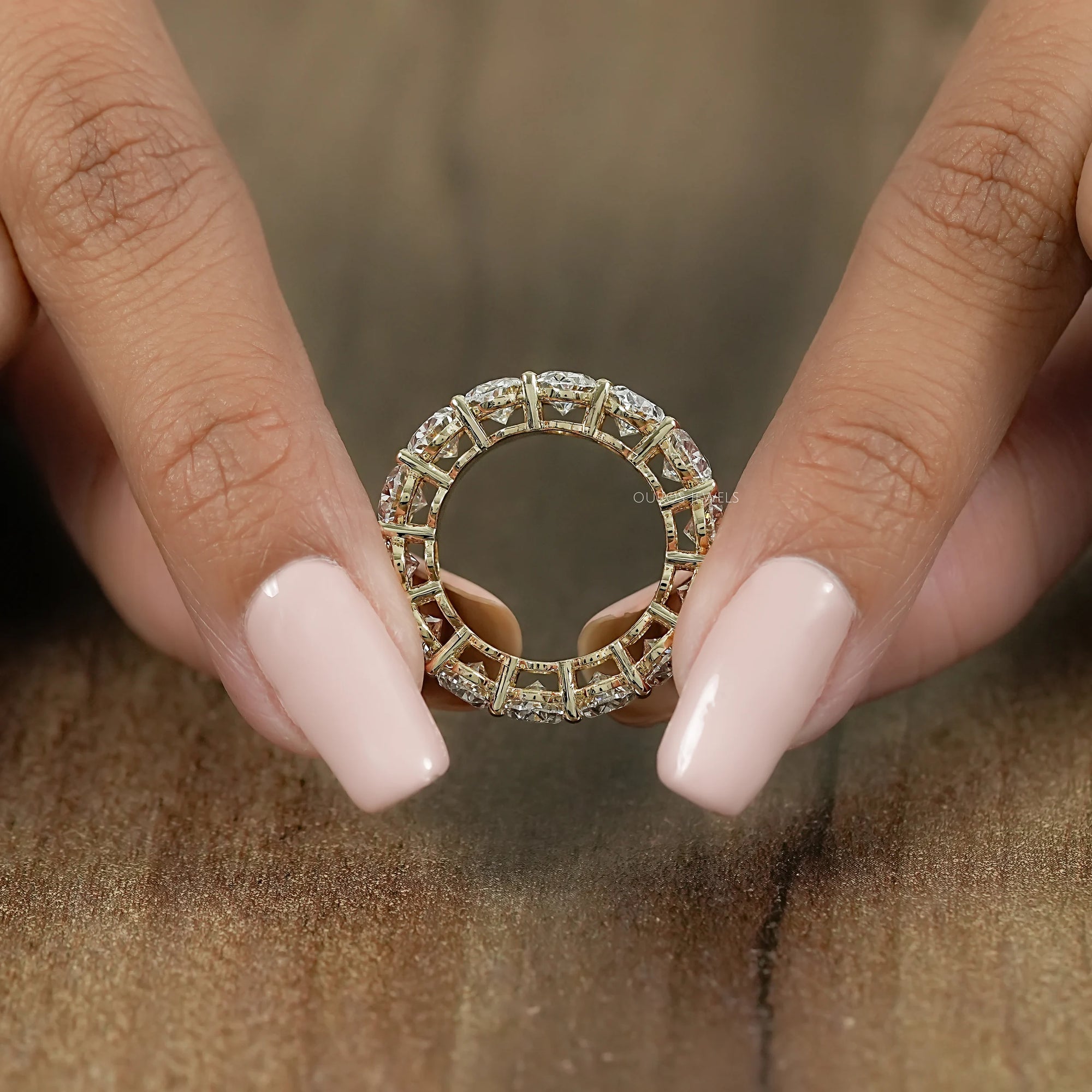 Oval Lab Diamond Eternity Band