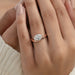 Oval Cut Solitaire Curved Engagement Ring Ring