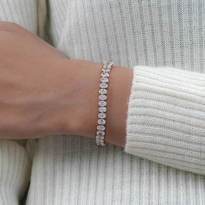 Diamond Tennis Bracelet With Oval Cut