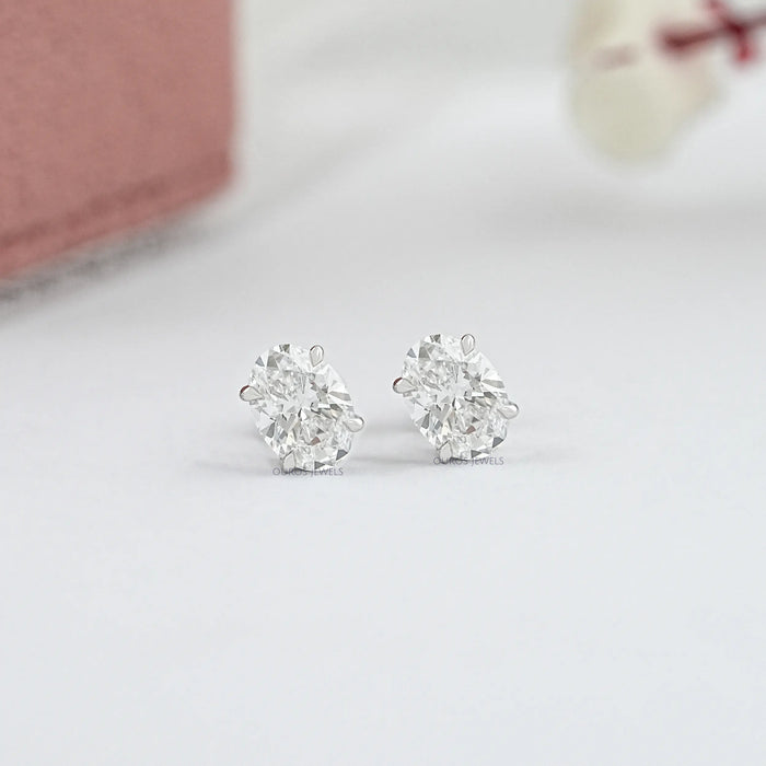 Oval Cut Lab Diamond Stud Earrings