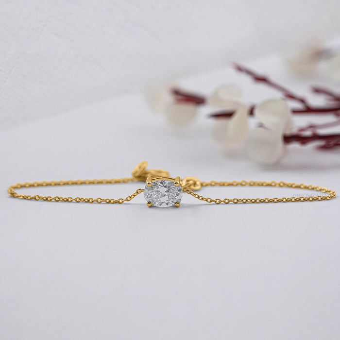 Brilliant Asscher Cut Solitaire Diamond Bracelet