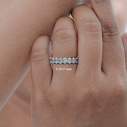 0.25 CT Oval Cut Lab Grown Diamond Eternity Band Rings