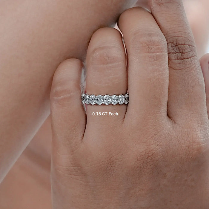 0.25 CT Oval Cut Lab Grown Diamond Eternity Band