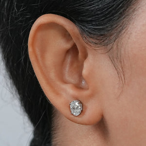 Oval Cut Lab Diamond Stud Earrings