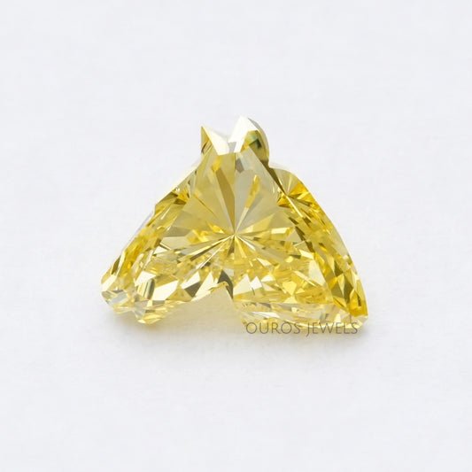 1.55 Carat Yellow Horse Cut Lab Grown Diamond
