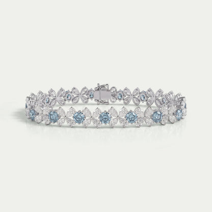 Pear-Shaped Flower Diamond Bracelet Bracelet
