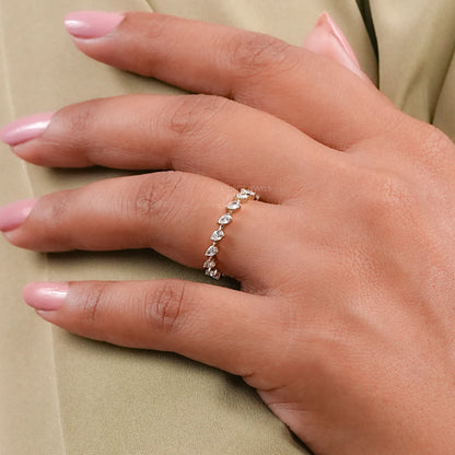 Pear Lab Diamond Eternity Wedding Band Rings