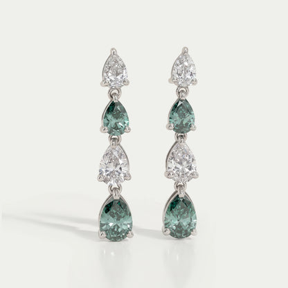 Pear Cut Lab Diamond Dangle Earrings Earrings