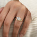 Pear Diamond Curved Solitaire Engagement Ring Ring