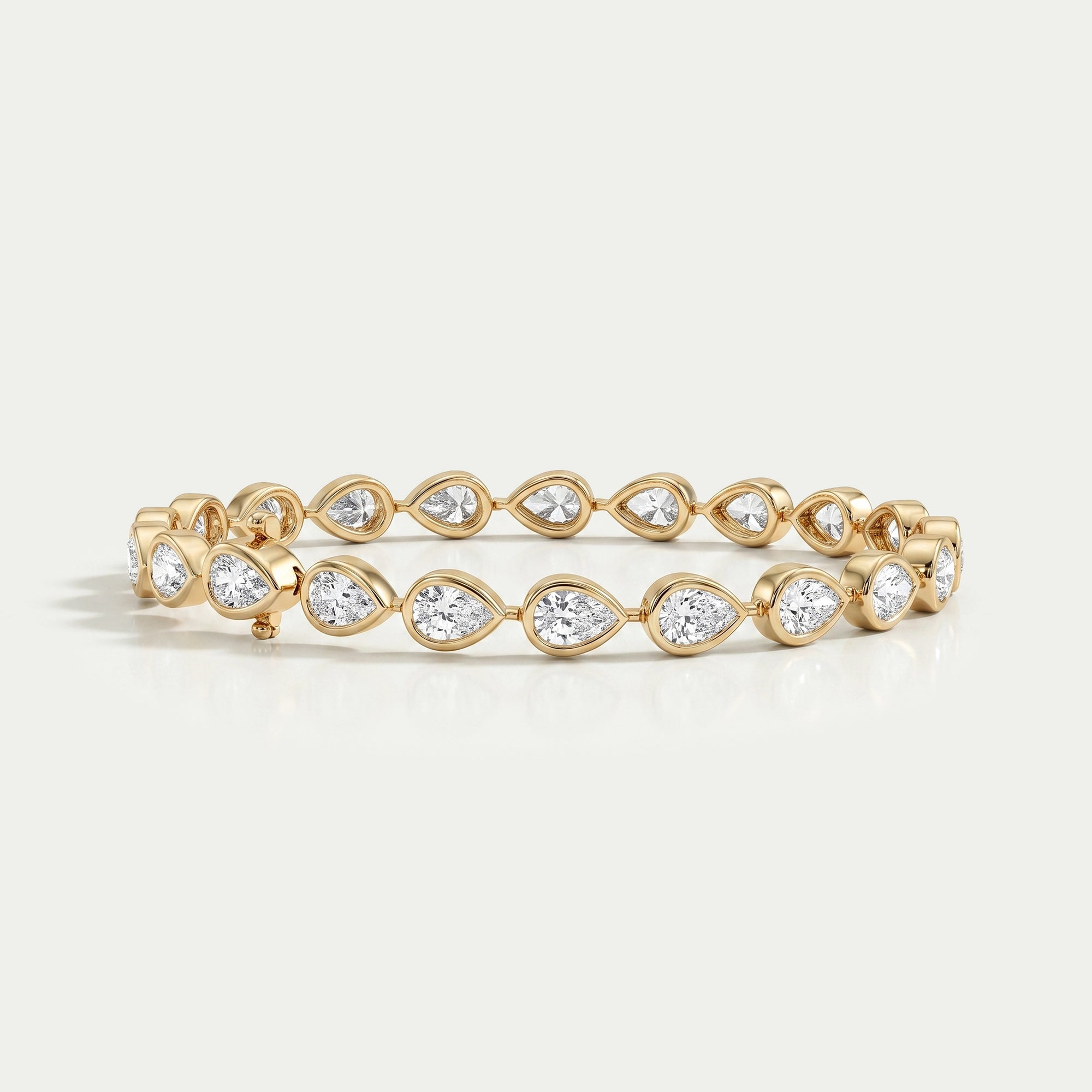 Bezel Set Pear Cut East West Set Tennis Bracelet Bracelet