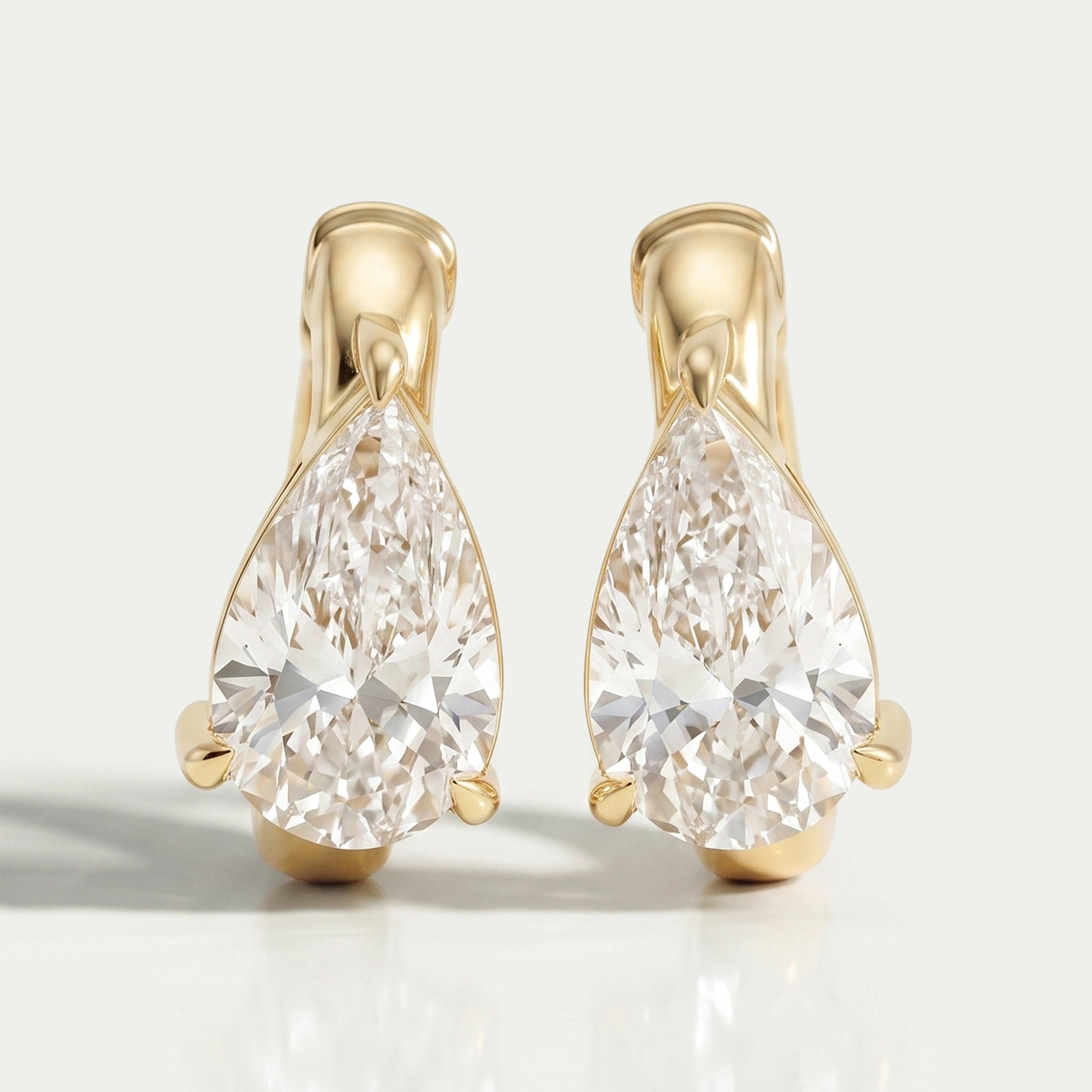 Pear Lab Diamond Hoop Earring Earring