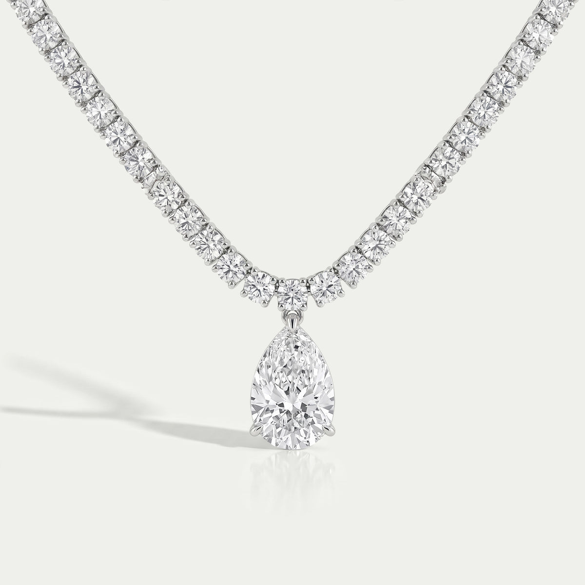 Pear Lab Diamond Tennis Necklace Necklaces