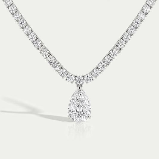 Pear Lab Diamond Tennis Necklace Necklaces