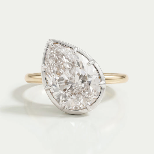 Pear Lab Diamond Button Back Ring Rings