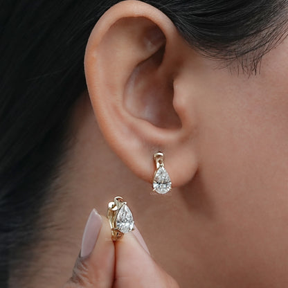 Pear Lab Diamond Hoop Earring Earring