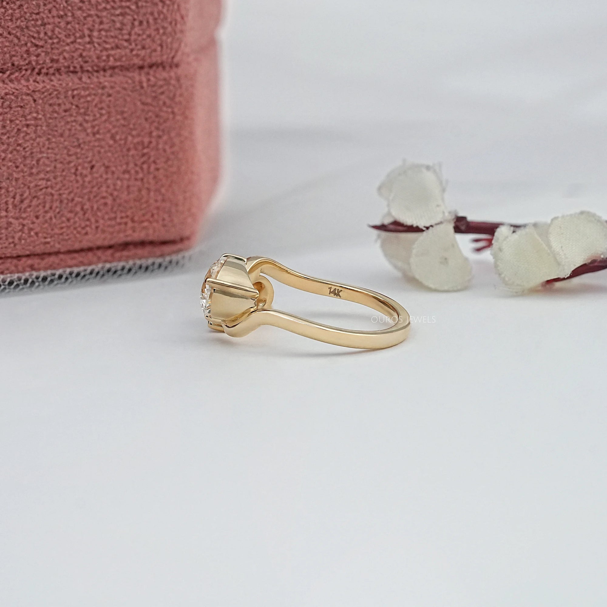 Two Stone Pear Diamond Wave Engagement Ring Ring