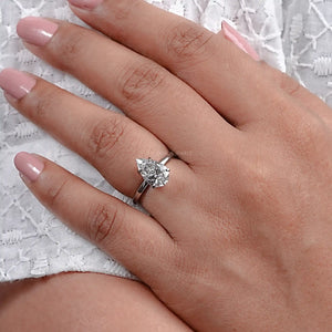 Diamond Solitaire Engagement Ring With Pear Cut