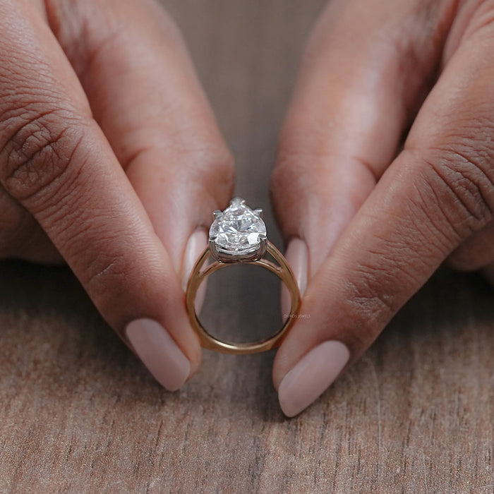 Pear Lab Diamond Solitaire Engagement Ring