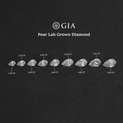 Certified Pear Cut Lab Grown Diamond GIA Certified Diamond Loose