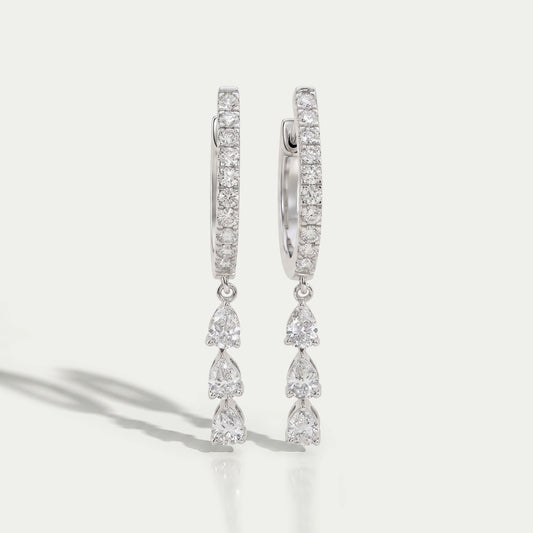 Pear Cut Lab Diamond Drop And Dangle Earrings Earring
