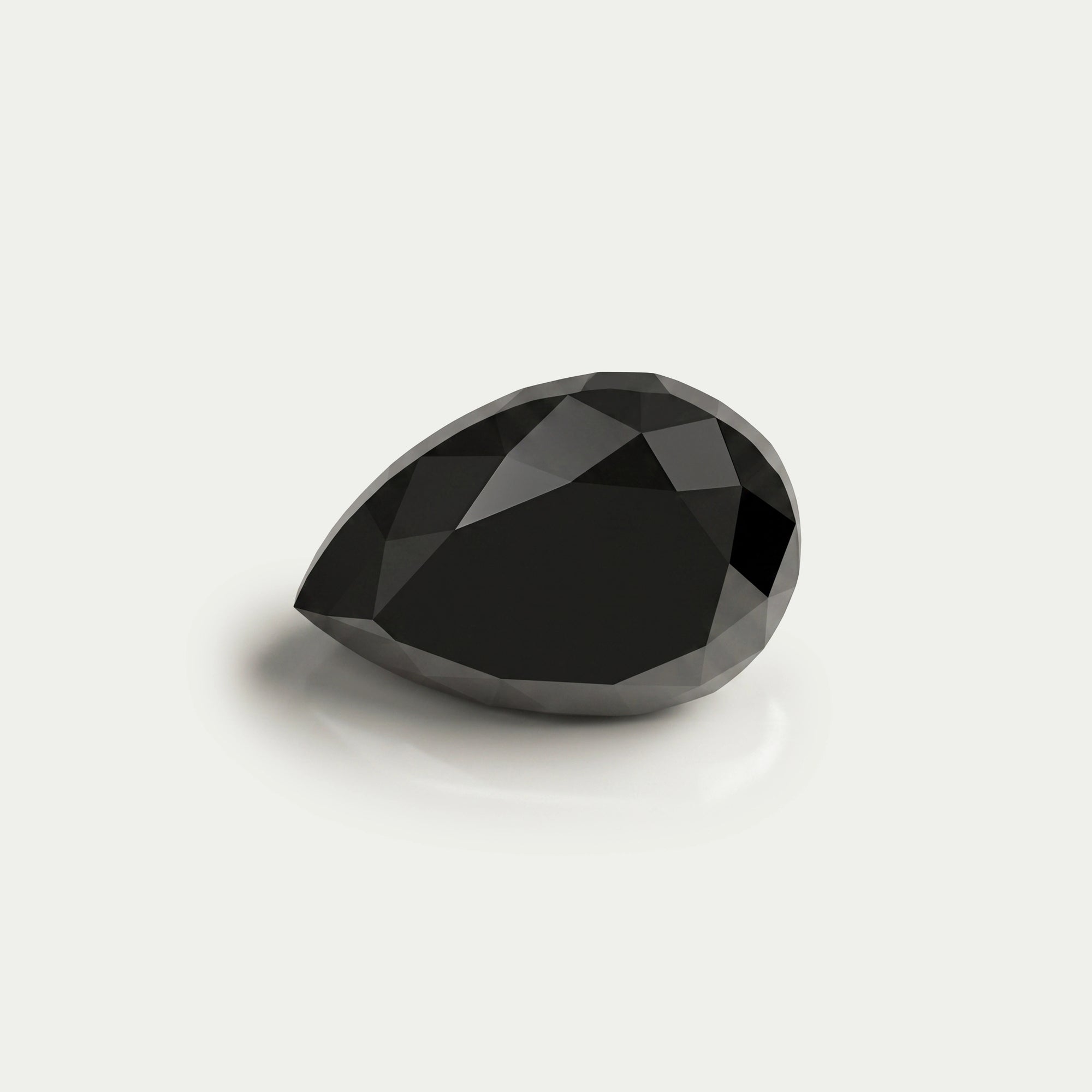 4.45 Carat Pear Shape Black Loose Lab Grown Diamond