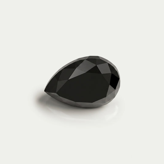 4.45 Carat Pear Shape Black Loose Lab Grown Diamond