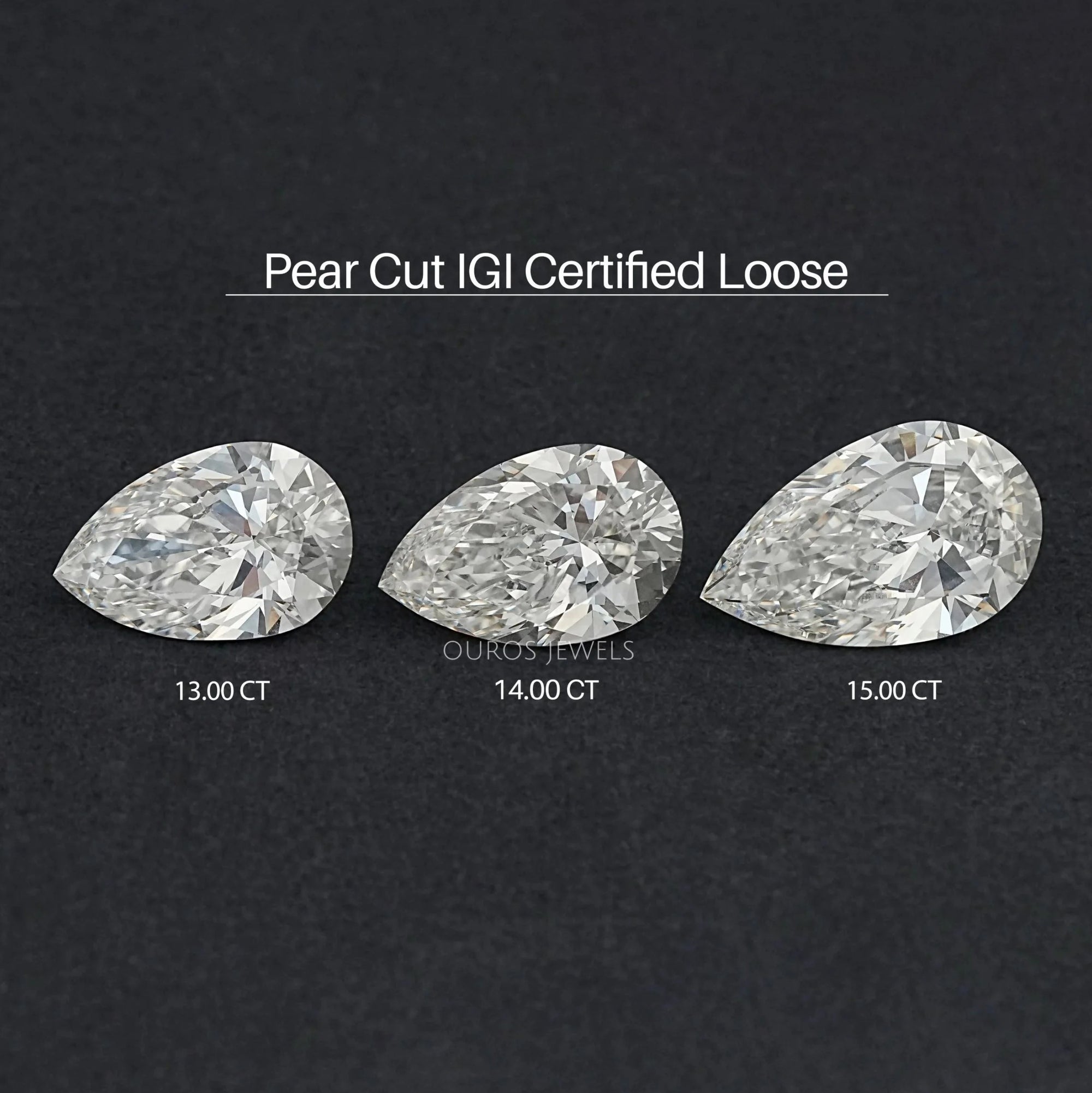 Certified Pear Cut Lab Grown Diamond Loose