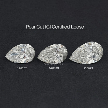 Certified Pear Cut Lab Grown Diamond Loose