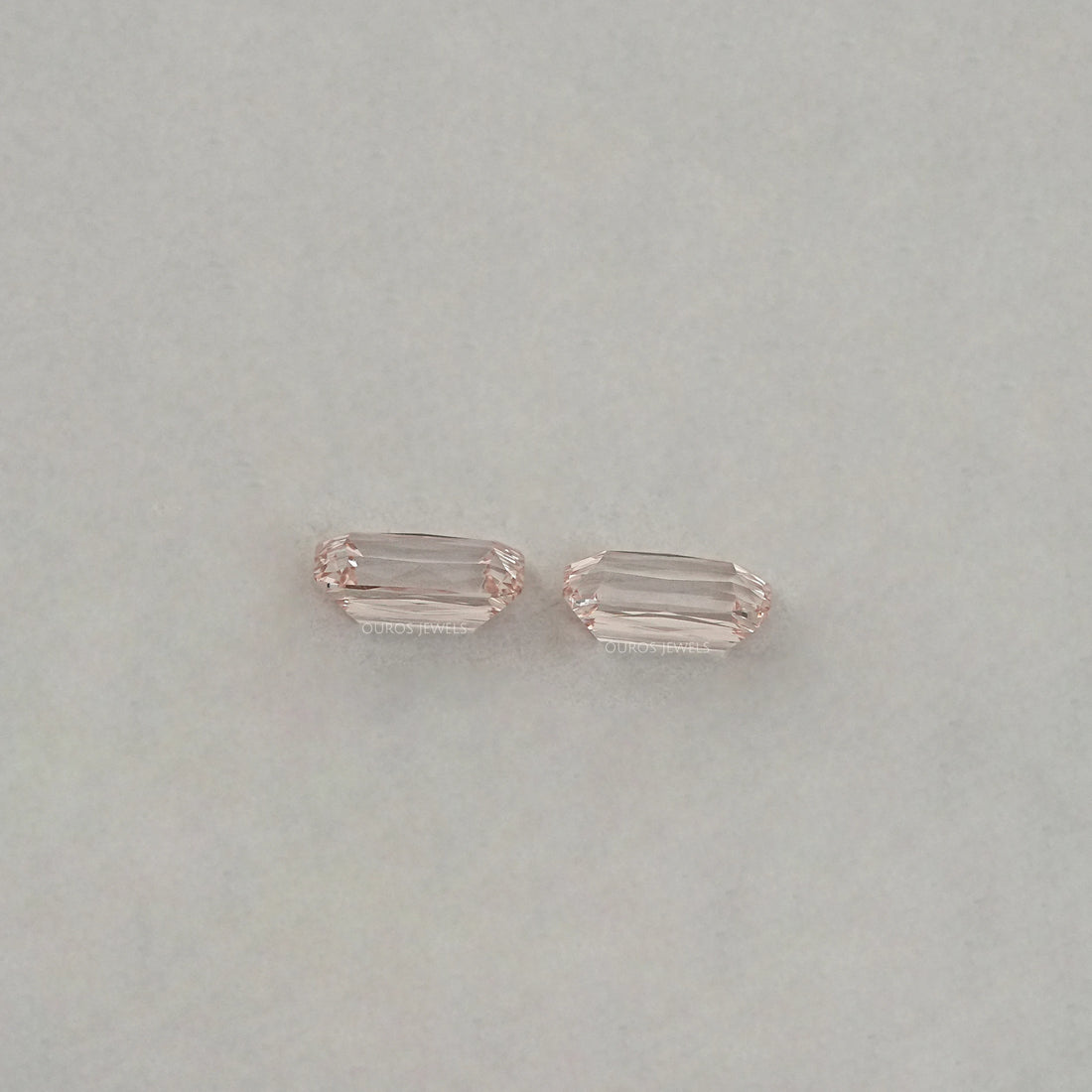 Light Pink Criss Cut Diamond Matching Pair
