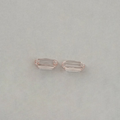 Light Pink Criss Cut Diamond Matching Pair