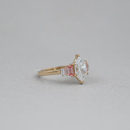 Dutch Marquise Diamond Ring With Baguette