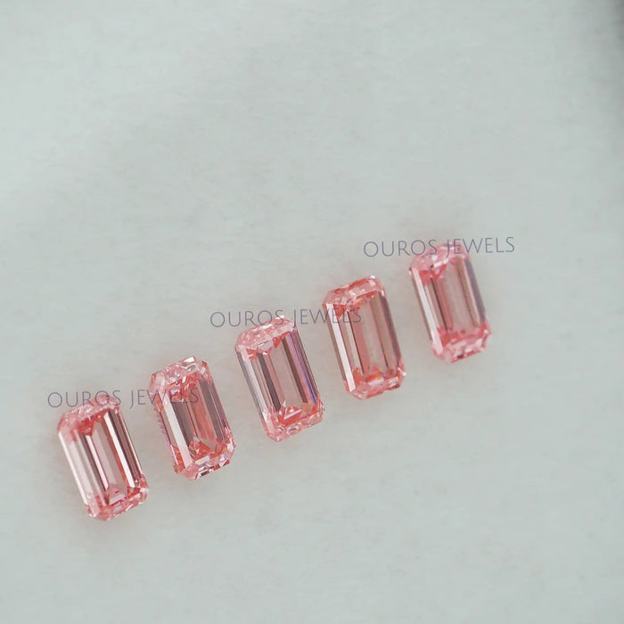 Pink Emerald Cut Diamond