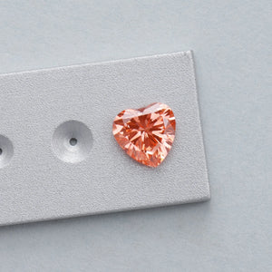 0.90 Carat Vivid Pink Heart Cut Lab Grown Diamond