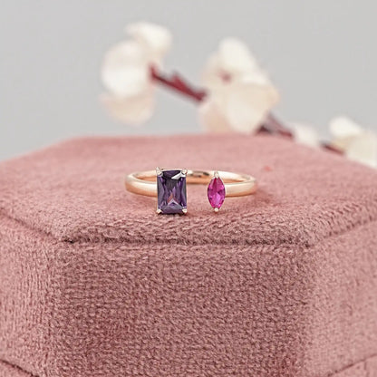 Emerald And Marquise Gemstone Toi Moi Ring Ring