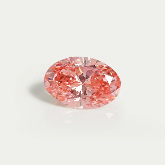 0.60 Carat Pink Oval Cut Lab Diamond Loose