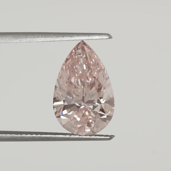 Pear Cut Pink Lab Diamond With 5.11 Carat