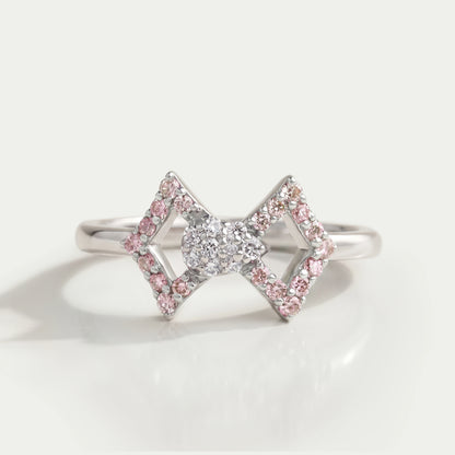 Round Cut Lab Grown Bow Classic Wear Ring Rings