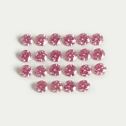 Pink Round Cut Lab Grown Diamond Loose