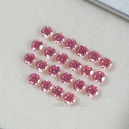 Pink Round Cut Lab Grown Diamond Loose