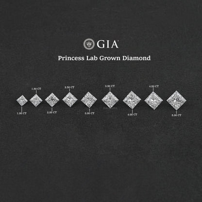 Cerified Princess Cut Lab Grown Diamond